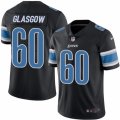 Mens Nike Detroit Lions #60 Graham Glasgow Limited Black Rush NFL Jersey