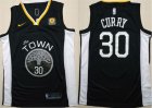 Warriors #30 Stephen Curry Black Statement Nike Swingman Jersey