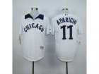 mlb jerseys chicago white sox #11 aparicio white[m&n]