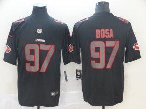 Nike 49ers #97 Nick Bosa Black Impact Rush Limited Jersey