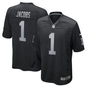 Nike Raiders #1 Josh Jacobs Black 2019 NFL Draft First Round Pick Vapor Untouchable