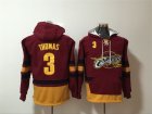 Cleveland Cavaliers #3 Isaiah Thomas Red All Stitched Hooded Sweatshirt