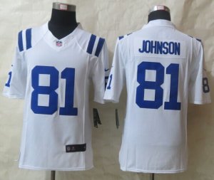 Nike Indianapolis Colts #81 Andre Johnson white Jerseys(Limited)