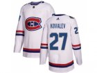 Men Adidas Montreal Canadiens #27 Alexei Kovalev White Authentic 2017 100 Classic Stitched NHL Jersey