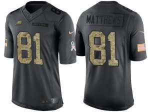 Nike Philadelphia Eagles #81 Jordan Matthews Mens Stitched Black NFL Salute to Service Limited Jerseys