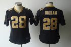 women nfl new orleans saints #28 ingram black