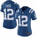 Women's Nike Indianapolis Colts #12 Andrew Luck Limited Royal Blue Rush NFL Jersey