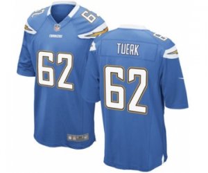 Men\'s Nike San Diego Chargers #62 Max Tuerk Game Electric Blue Alternate NFL Jersey