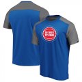 Detroit Pistons Fanatics Branded Iconic Blocked T-Shirt Gray