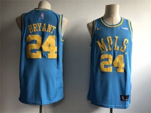 Lakers #24 Kobe Bryant Light Blue Throwback Nike Swingman Jersey