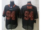 Nike Denver Broncos #94 Ware black Jersey(Lights Out Elite)