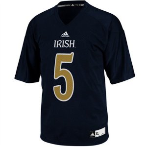 ncaa Notre Dame Fighting Irish #5 Navy black Replica Football Jersey