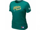 women Oakland Athletics Nike L.Green Short Sleeve Practice T-Shirt