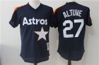 Astros #27 Jose Altuve Navy Cooperstown Collection Mesh Batting Practice Jersey