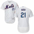 Mens Majestic New York Mets #21 Lucas Duda White Flexbase Authentic Collection MLB Jersey