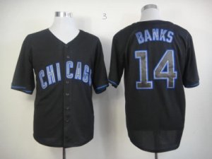 mlb jerseys chicago cubs #14 banks black[fashion]