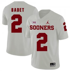 Oklahoma Sooners #2 Jeff Badet White College Football Jersey