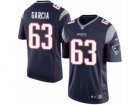 Mens Nike New England Patriots #63 Antonio Garcia Limited Navy Blue Team Color NFL Jersey