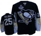 nhl pittsburgh penguins #25 talbot stanley cup black