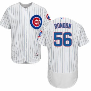 Men\'s Majestic Chicago Cubs #56 Hector Rondon White Flexbase Authentic Collection MLB Jersey