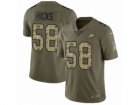 Men Nike Philadelphia Eagles #58 Jordan Hicks Limited Olive Camo 2017 Salute to Service NFL Jersey