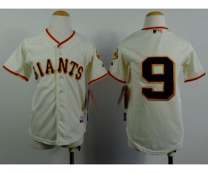 Youth mlb jerseys san francisco giants #9 williams cream