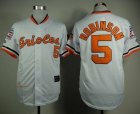 Mitchell And Ness 1989 Baltimore Orioles #5 Brooks Robinson White Throwback Stitched MLB Jersey