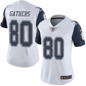 Women\'s Nike Dallas Cowboys #80 Rico Gathers Limited White Rush NFL Jersey