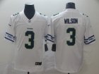 Nike Seahawks #3 Russell Wilson White Team Logos Fashion Vapor Limited Jersey