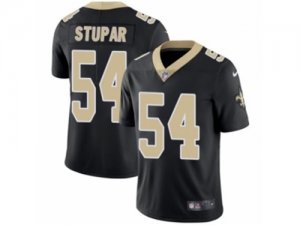 Mens Nike New Orleans Saints #54 Nate Stupar Vapor Untouchable Limited Black Team Color NFL Jersey