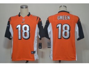 Nike NFL Jerseys Cincinnati Bengals #18 Green Orange(Game)