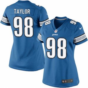 Women\'s Nike Detroit Lions #98 Devin Taylor Limited Light Blue Team Color NFL Jersey
