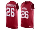 Mens Nike San Francisco 49ers #26 Rashard Robinson Limited Red Player Name & Number Tank Top NFL Jersey