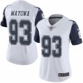 Women's Nike Dallas Cowboys #93 Benson Mayowa Limited White Rush NFL Jersey