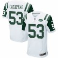 Mens Nike New York Jets #53 Mike Catapano Elite White NFL Jersey