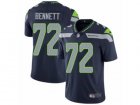 Mens Nike Seattle Seahawks #72 Michael Bennett Vapor Untouchable Limited Steel Blue Team Color NFL Jersey