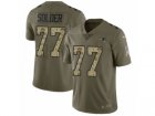 Men Nike New England Patriots #77 Nate Solder Limited Olive Camo 2017 Salute to Service NFL Jersey