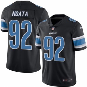 Mens Nike Detroit Lions #92 Haloti Ngata Limited Black Rush NFL Jersey