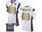 Mens Nike New England Patriots #88 Martellus Bennett Elite White Gold Super Bowl LI Champions NFL Jersey