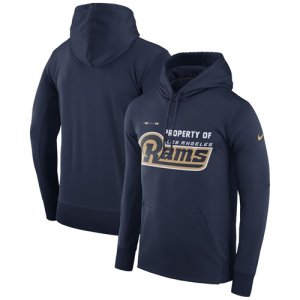 Men\'s Los Angeles Rams Nike Navy Sideline Property Of Performance Pullover Hoodie