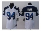 Nike women nfl jerseys dallas cowboys #94 ware throwback white