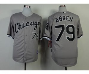 mlb jerseys chicago white sox #79 abreu grey