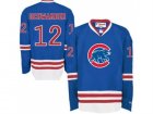 Chicago Cubs #12 Kyle Schwarber Blue Long Sleeve Stitched MLB Jersey