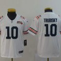 Nike Bears #10 Mitchell Trubisky White Youth 2019 100th Season Alternate Classic Vapor Untouchable