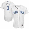 Men's Majestic Boston Red Sox #1 Bobby Doerr Authentic White 2016 Father's Day Fashion Flex Base MLB Jersey