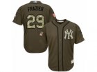 Youth Majestic New York Yankees #29 Todd Frazier Replica Green Salute to Service MLB Jersey