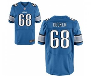 Men\'s Detroit Lions #68 Taylor Decker Light Blue Elite Jersey