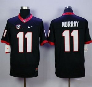 NCAA Georgia Bulldogs #11 Aaron Murray Black Jerseys