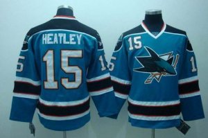 nhl san jose sharks #15 heatley green