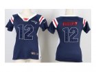 Nike women jerseys new england patriots #12 tom brady blue[fashion Rhinestone sequins]